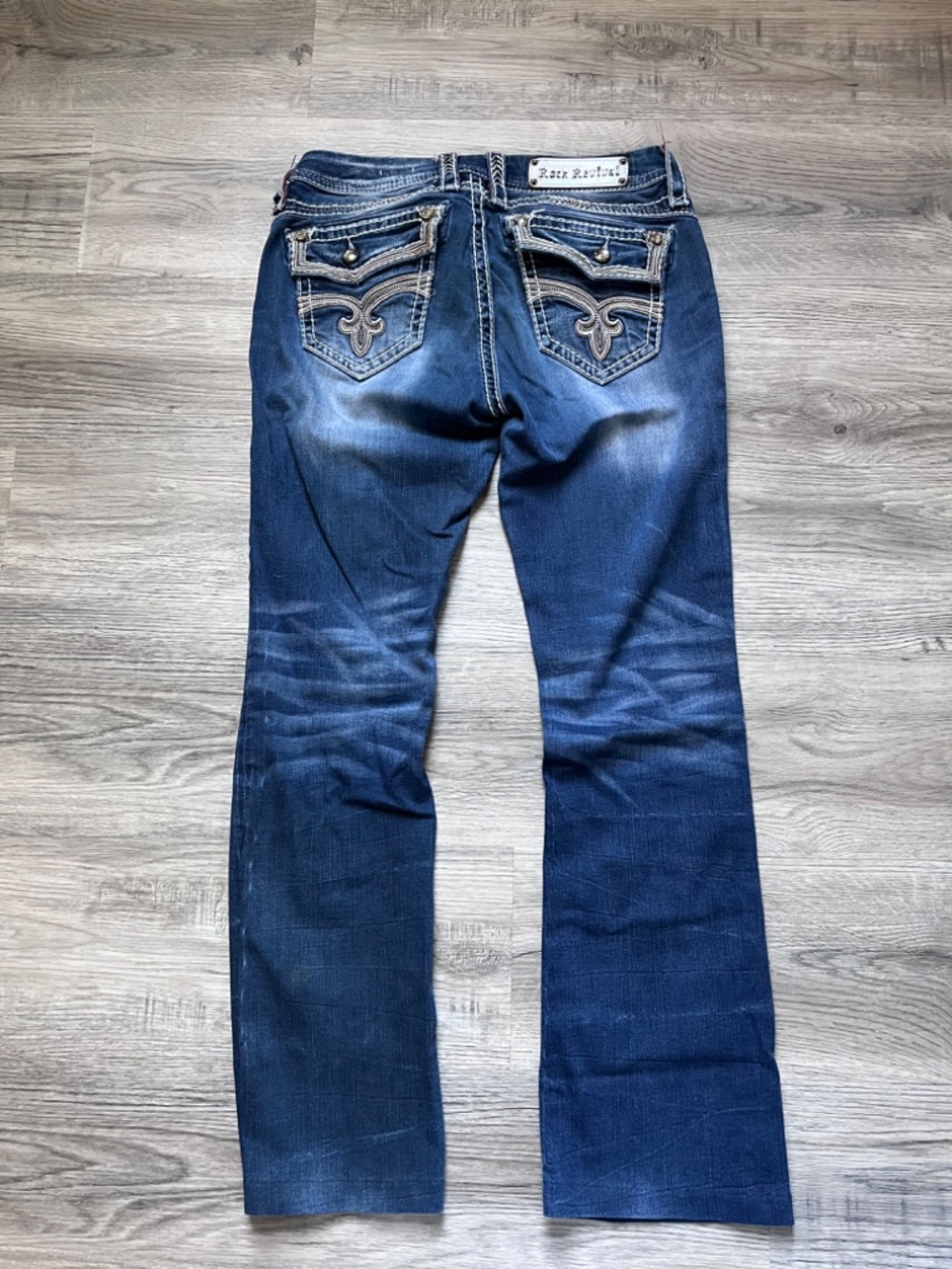 Rock Revival Eleanor Easy Boot Womens 28 Distressed Jeans